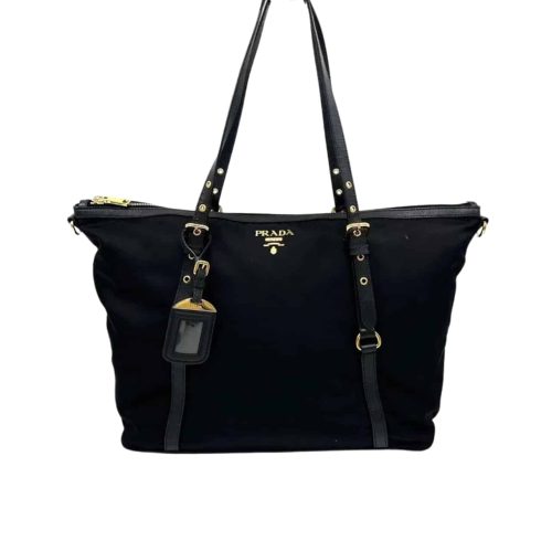 PRADA NewURY GALLERY POCONO SHOULDER BLACK 34CM