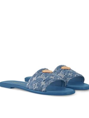 LOUIS VUITTON LILY FLAT MULE BLUE 1AGX78