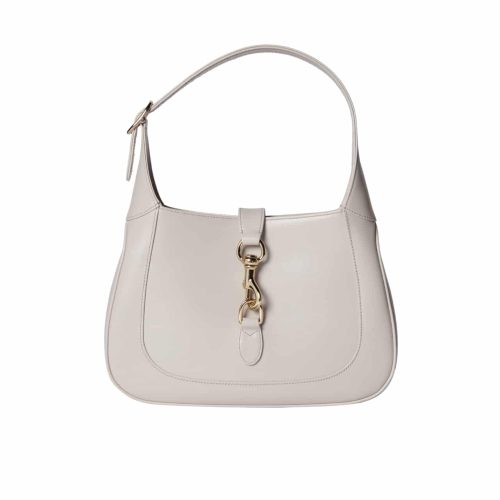 GUCCI JACKIE 1961 MEDIUM TOTE BAG LIGHT GREY LEATHER 27CM 782849 AADDX 1741