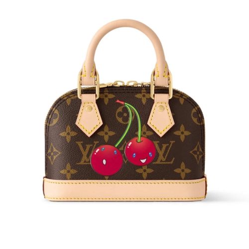 LOUIS VUITTON X TAKASHI MURAKAMI MONOGRAM CERISE NANO ALMA BROWN 16 CM M13416