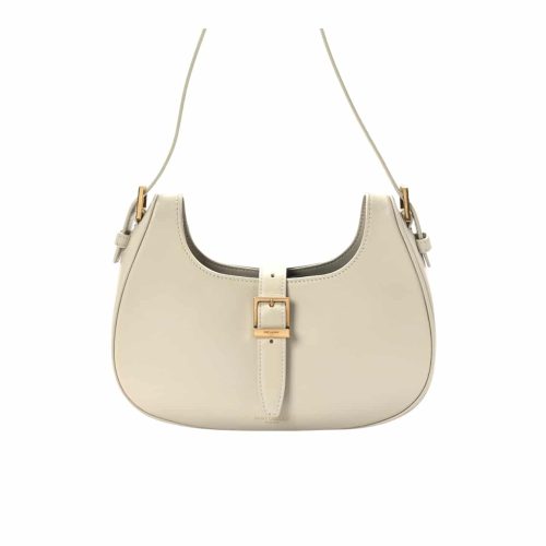 SAINT LAURENT LE FERMOIR HOBO BAG WHITE 24CM