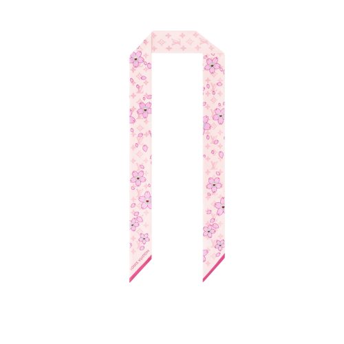 LOUIS VUITTON X TAKASHI MURAKAMI MONOGRAM CHERRY BLOSSOM BANDEAU BB IN ROSE 120CM M94969