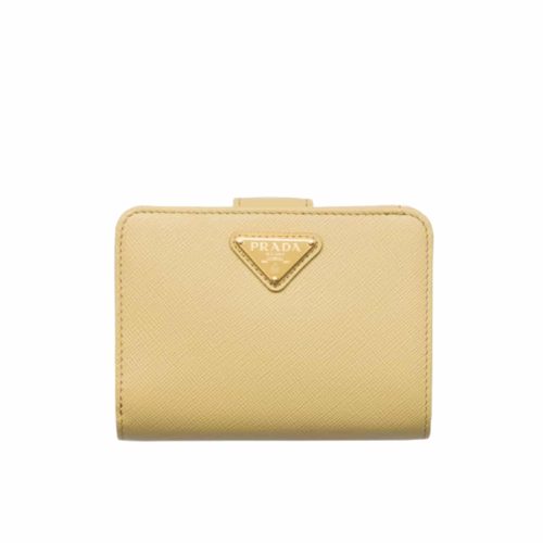 PRADA SAFFIANO TRIANGLE WALLET VANILLA 12CM 1ML018 QHH F0032
