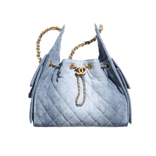 CHANEL 25 SMALL HANDBAG DENIM BLUE 35CM AS5293 B20603 U0475