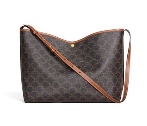 Celine SOFT SHOPPER BAG IN Triomphe Canvas and Calfskin