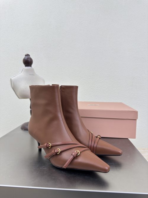 Miu Miu Brown Utility Boots