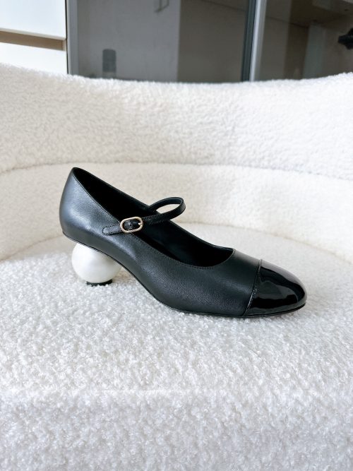 Chanel Mary Janes Black Flats