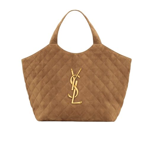 SAINT LAURENT LARGE TOTE BAG IN SUEDE BROWN 36CM