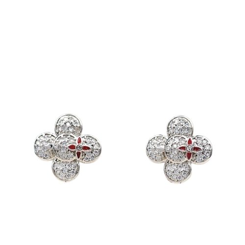 LOUI VUITTON VIVIENNE EARRINGS IN SILVER