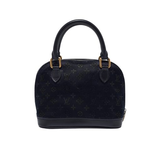 LOUIS VUITTON ALMA DENIM BLACK 24CM