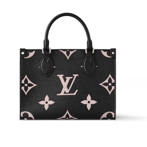 LOUIS VUITTON ONTHEGO PM BLACK AND BEIGE 25CM M45659