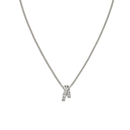HERMES ETRIVIERE PENDANT NECKLACE WHITE GOLD