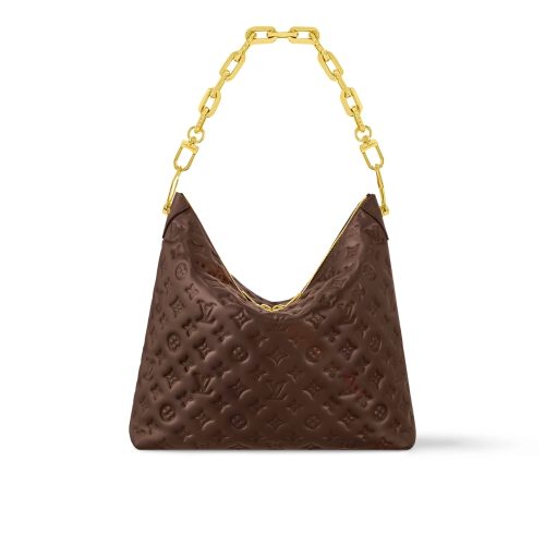 LOUIS VUITTON COUSSIN HOBO MM CHOCOLAT 30CM