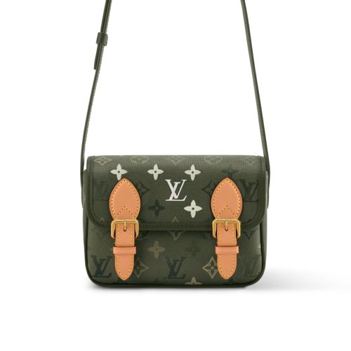 LOUIS VUITTON SATCHEL WEARABLE WALLET KHAKI 19CM