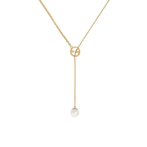 GUCCI BLONDIE PEARL DROP NECKLACE GOLD 774689 I4620 8078