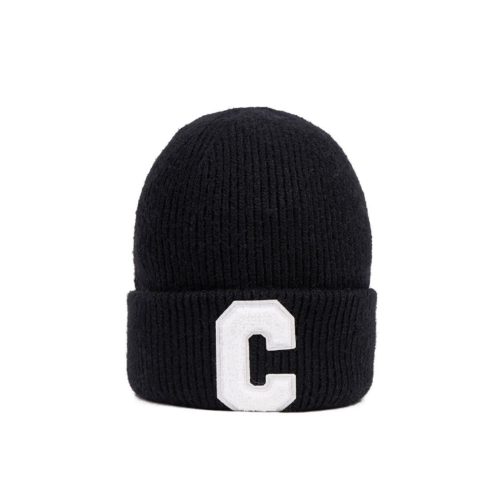 CELINE INITIAL BEANIE BLACK