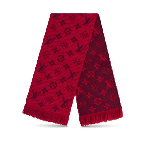 LOUIS VUITTON LOGOMANIA SHINE SCARF RED 180CM