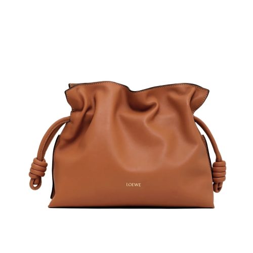 LOEWE SMALL FLAMENCO CLUTCH BAG BROWN 29CM
