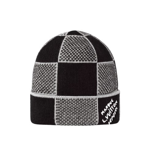 LOUIS VUITTON DAMIER HERITAGE BEANIE BLACK AND WHITE