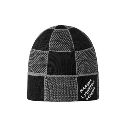 LOUIS VUITTON DAMIER HERITAGE BEANIE BLACK AND GREY