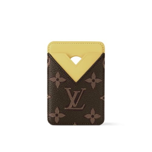 LOUIS VUITTON PORTE CARTES MAGNET MONOGRAM YELLOW 9CM