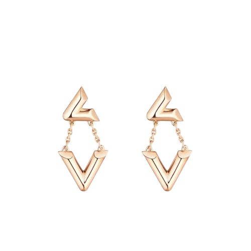 LOUIS VUITTON LV VOLT UPSIDE DOWN EARRINGS PINK GOLD